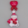 Baby's First Christmas Ornament | Red Snowbaby with Candy Cane