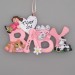 Baby Ornament in Pink | Pink Ornament Spells 'Baby'