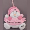 Pink Ornament: Snowbaby, Personalized