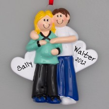 Pregnant Couple Ornament | Personalized