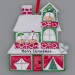 Christmas House Ornament with 3