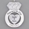 Engagement Ring Ornament, Personalized